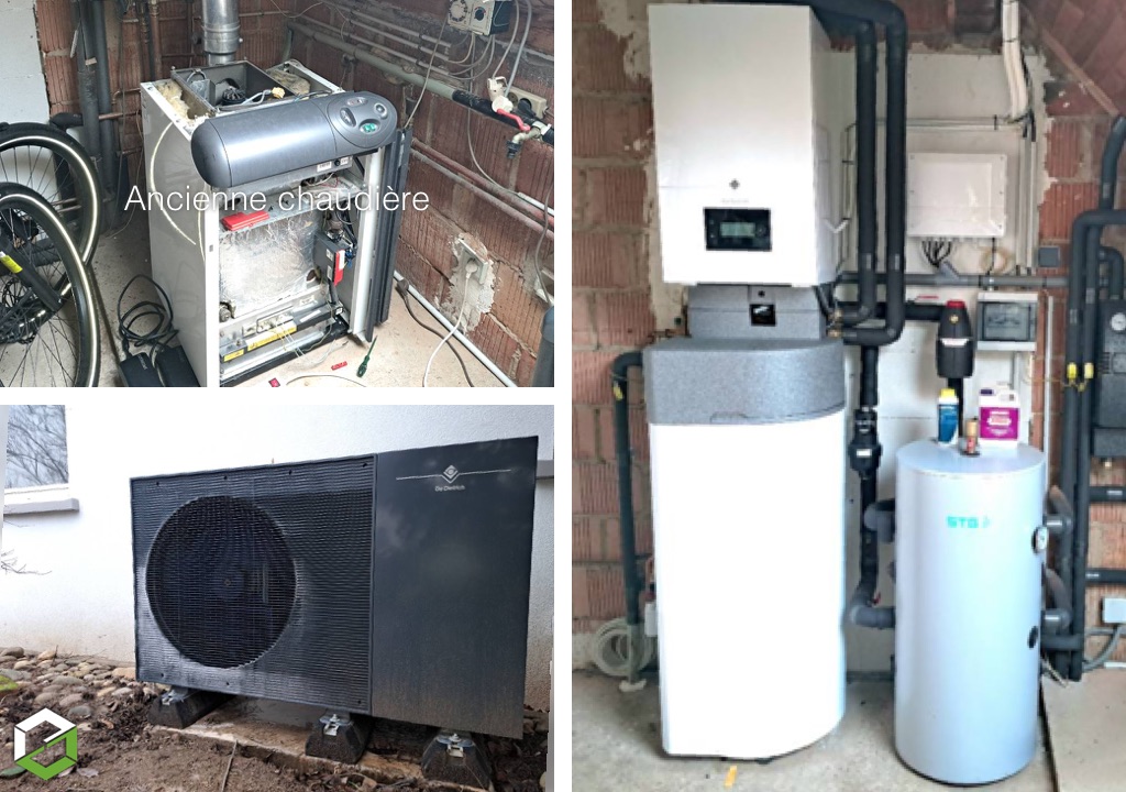 installation d'une pompe à chaleur air-eau r290 alezio de dietrich en remplacement chaudière gaz - aides cee coup de pouce et maprimerenov 
