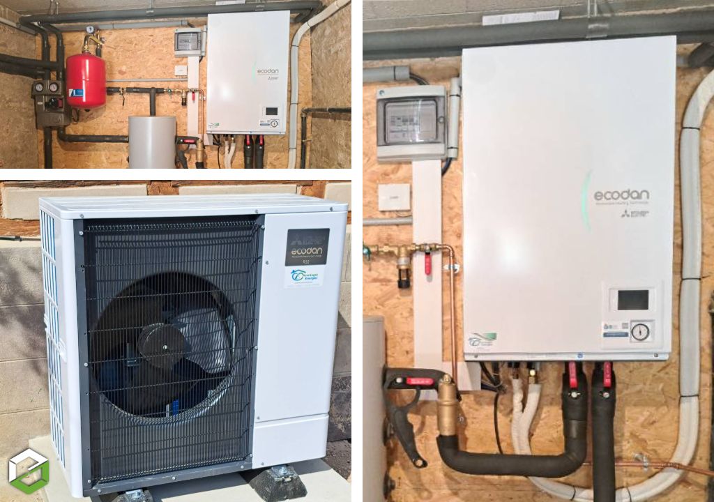 Consultez la chantier : installation d'une pompe à chaleur air-eau power inventer silence 10 kw mitsubichi - rge qualipac