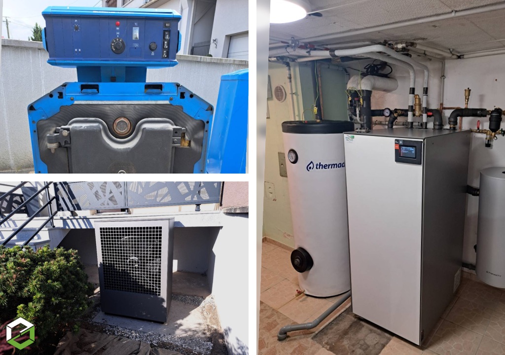 Installation d'une pompe à chaleur Air/Eau de marque DIMPLEX type M-FLEX