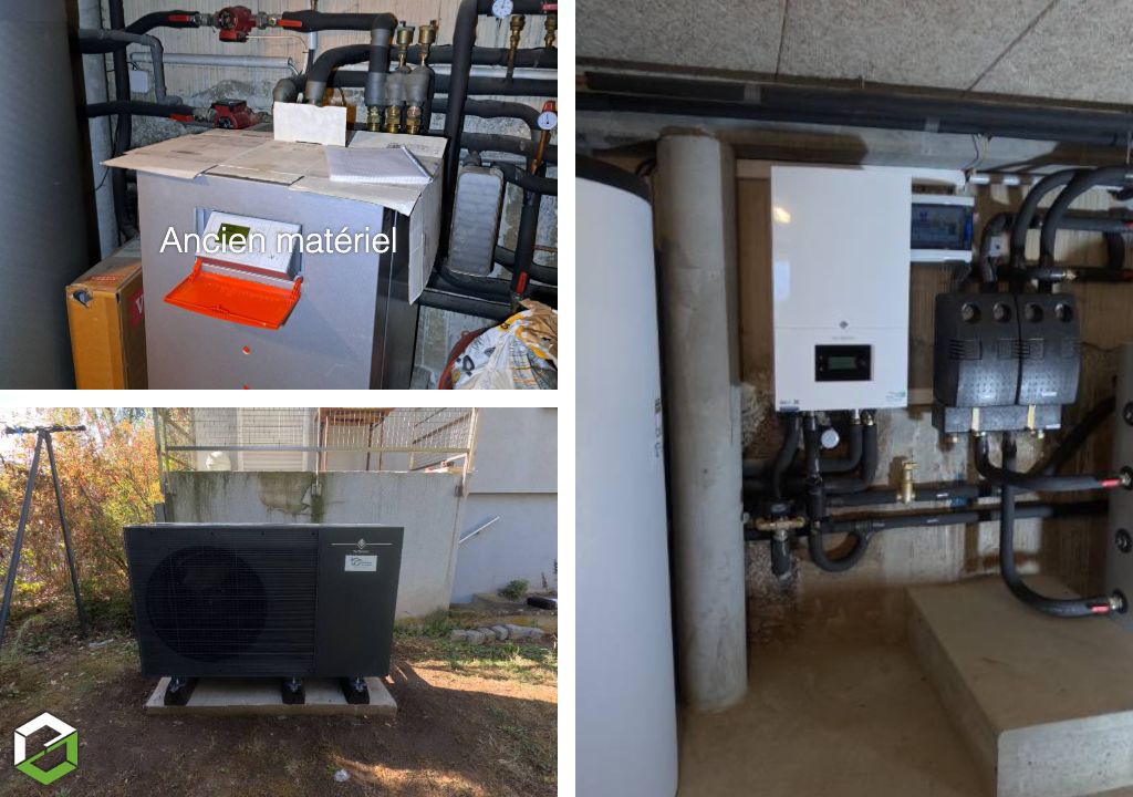 Installation d'une Pompe à Chaleur Air/Eau DE DIETRICH ALEZIO M 16kW R290 