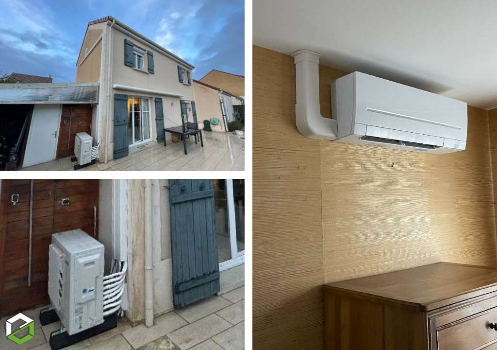 installation d'une pac air-air en remplacement de convecteurs électriques mitsubishi electric - rge qualipac