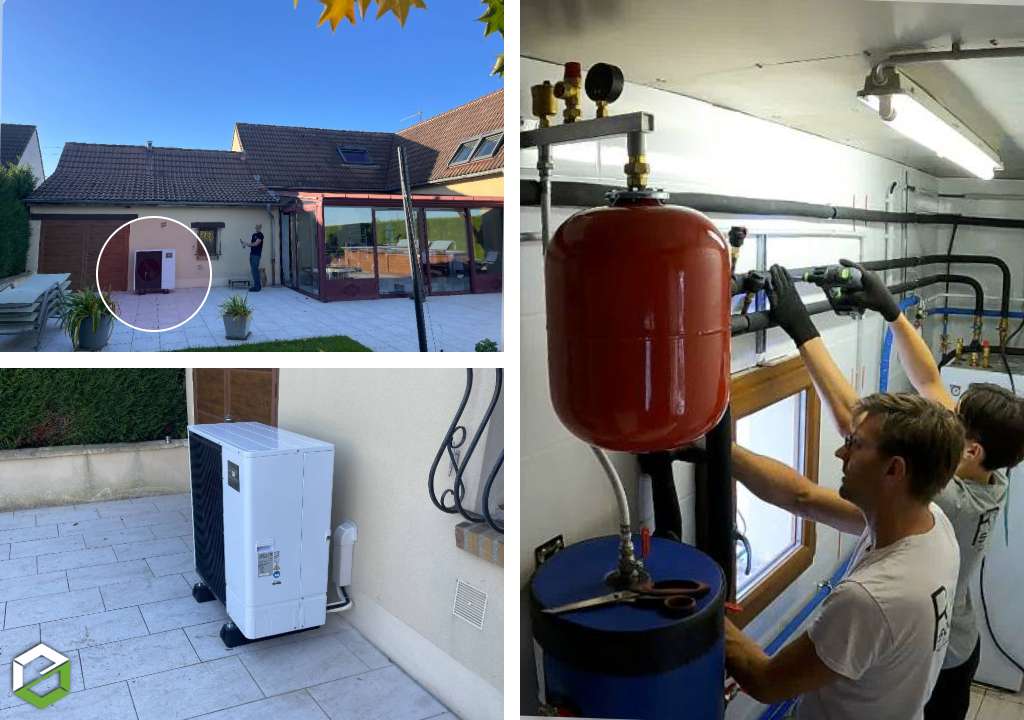 Consultez la chantier : remplacement d'une chaudière gaz par une pompe à chaleur air-eau - installateur qualipac rge