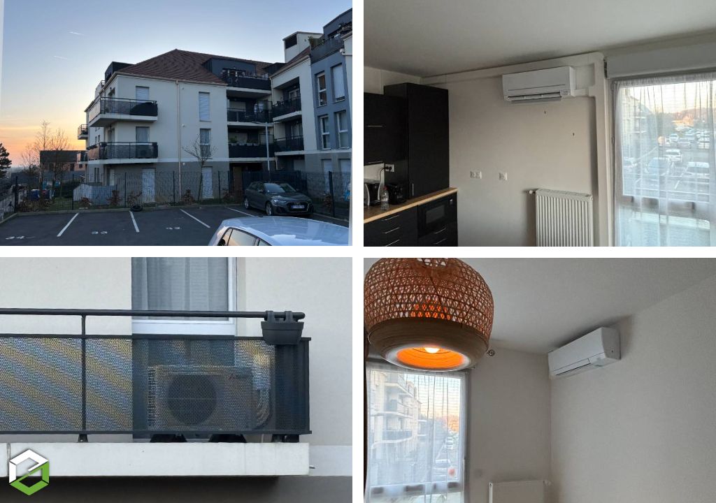 Installation d'un climatiseur Mitsubishi dans un appartement récent pour le confort d'été