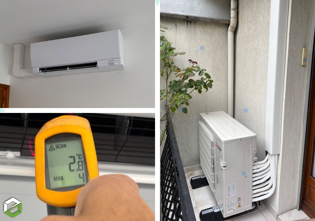 Consultez la chantier : installation d’une pompe à chaleur air-air pour le rafraîchissement dans une maison