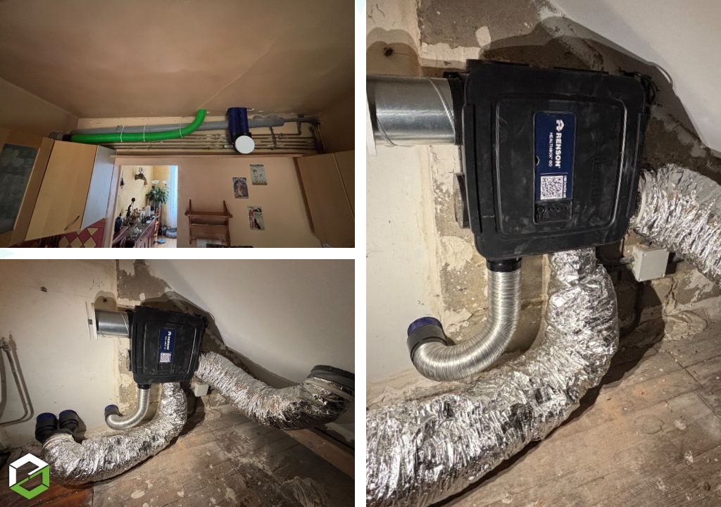 Installation d’une VMC simple flux hygroreglable type A de la marque RENSON