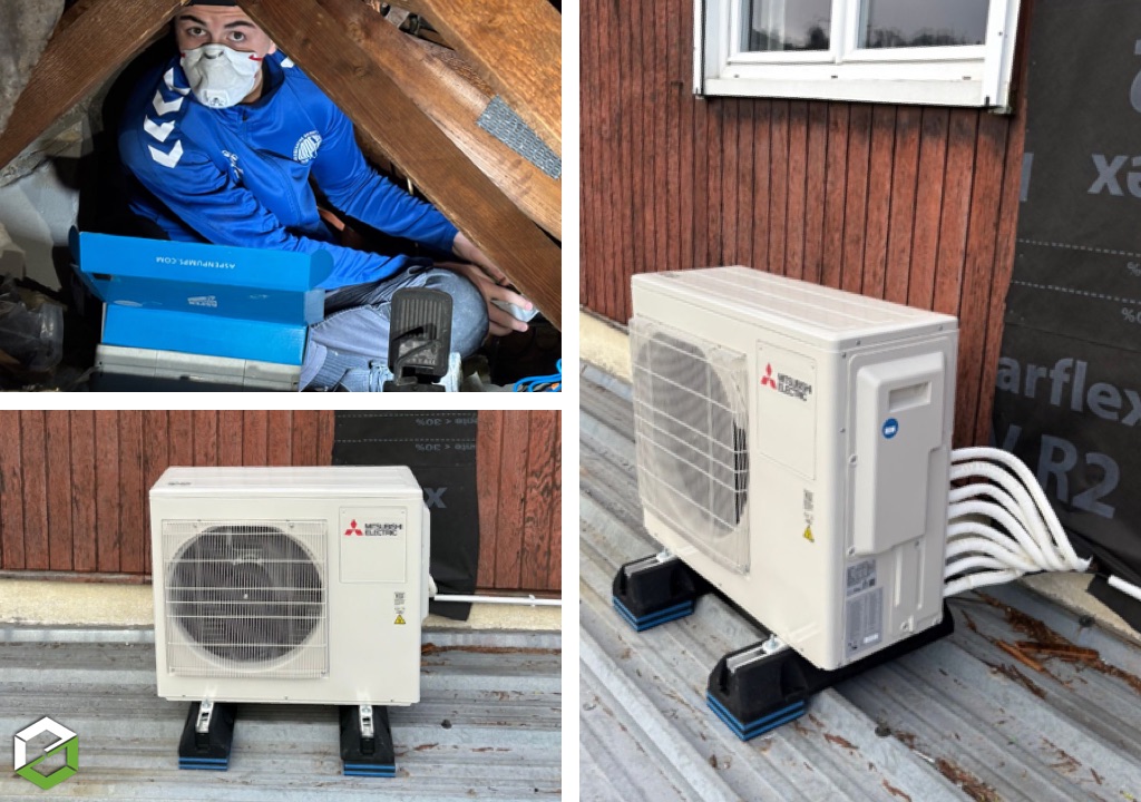 Installation d’une Pompe à chaleur air-air Mitsubishi