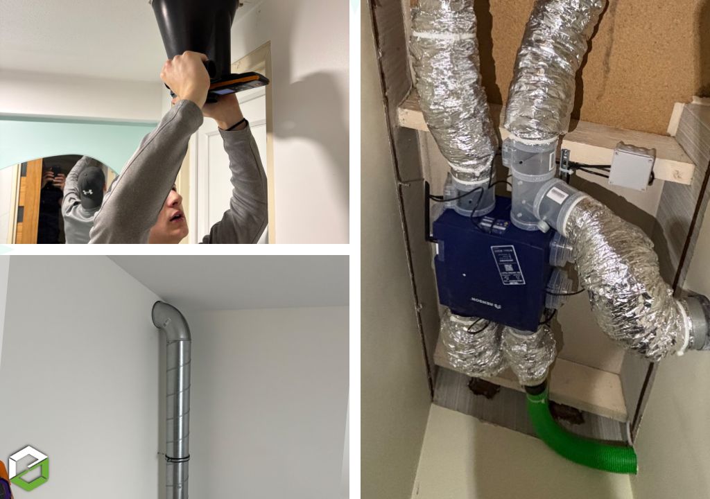 Consultez la chantier : installation d’une vmc intelligente renson healthbox 3.0 dans une maison en béton armé