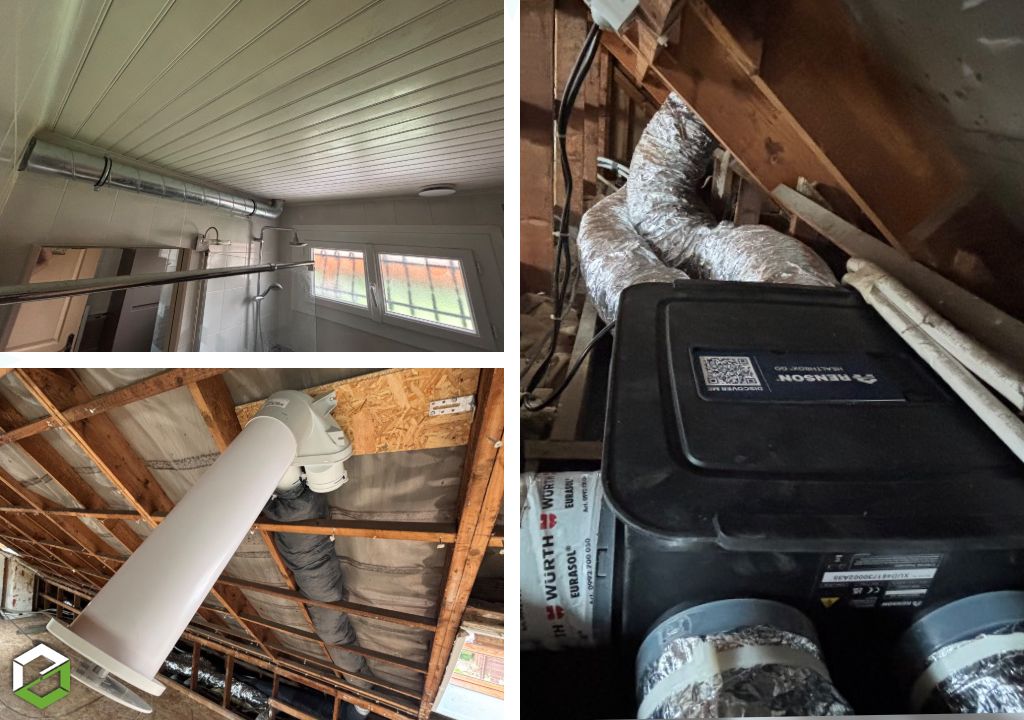 Consultez la chantier : installation d’une vmc simple flux de marque renson
