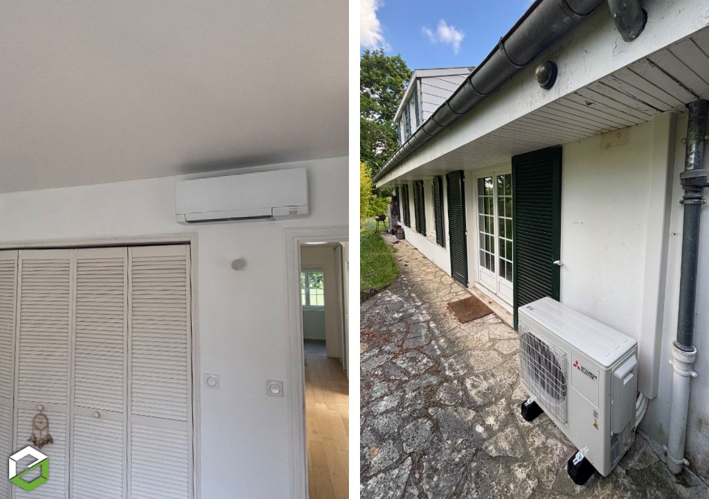 installation de climatiseurs mitsubishi dans une maison
