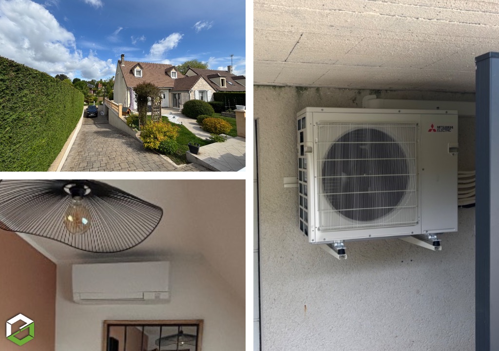 ​Installation d’une pompe à chaleur AIR AIR Mitsubishi Electric 