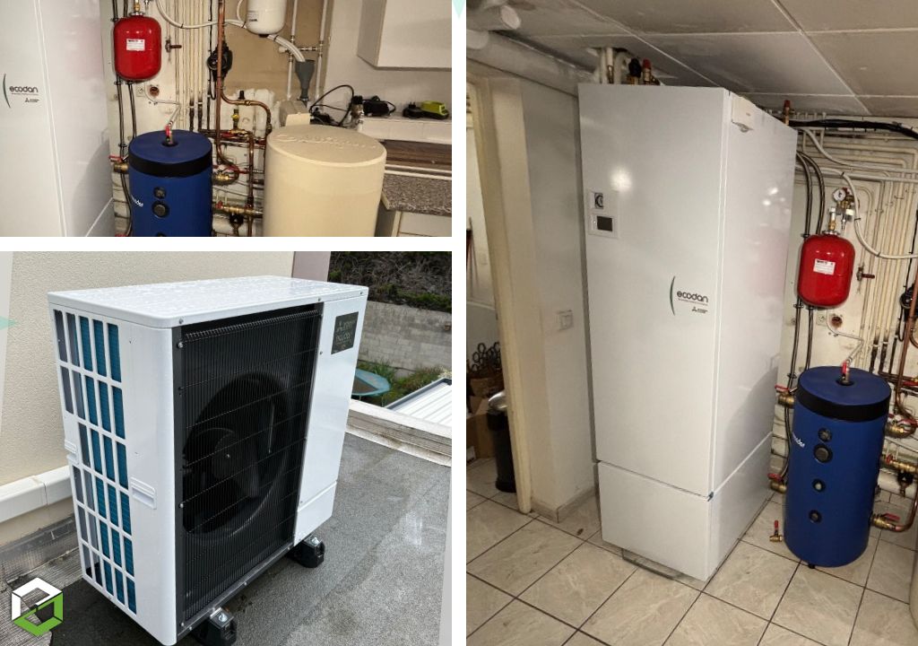 remplacement d’une chaudière gaz par une pompe à chaleur air eau