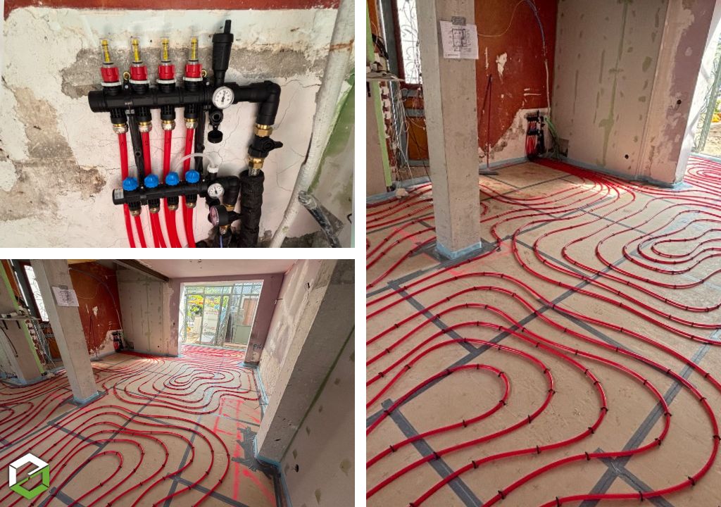 ​Installation d’un plancher chauffant hydraulique ROTH avec isolation renforcée