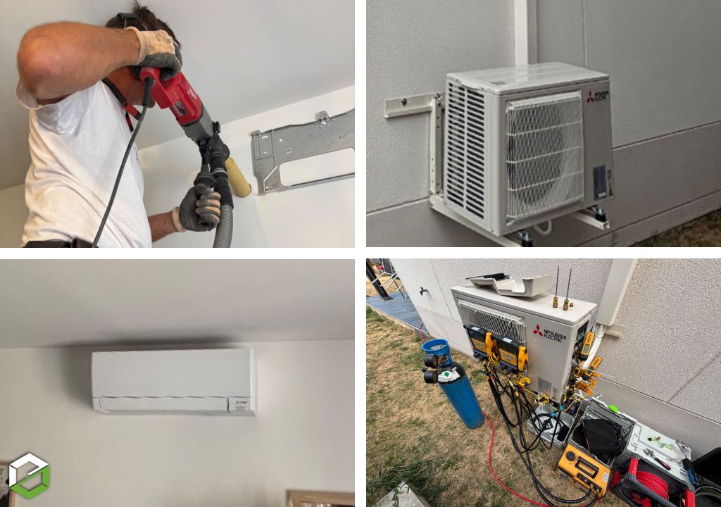 ​Installation d’une climatisation bi-split Mitsubishi Electric dans un institut de beauté