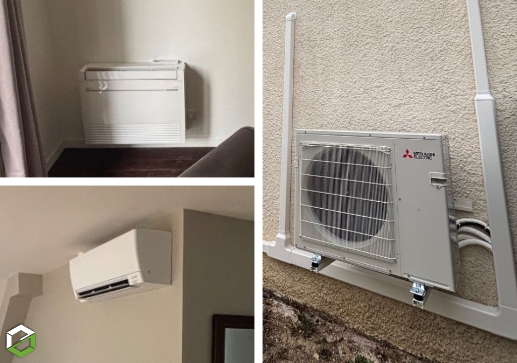 installation d’une pompe à chaleur air-air mitsubishi electric hyper heating
