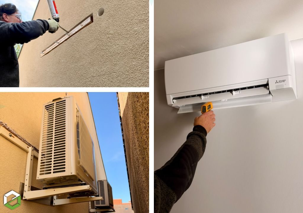 Consultez la chantier : ​climatisation réversible dans une maison phénix : une installation qui demande un peu d’ingéniosité