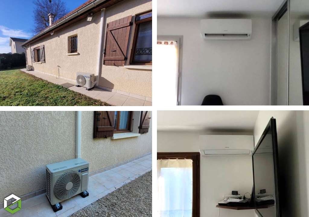 Consultez la chantier : installation de trois monosplits hitachi dans une villa en isère - entreprise rge