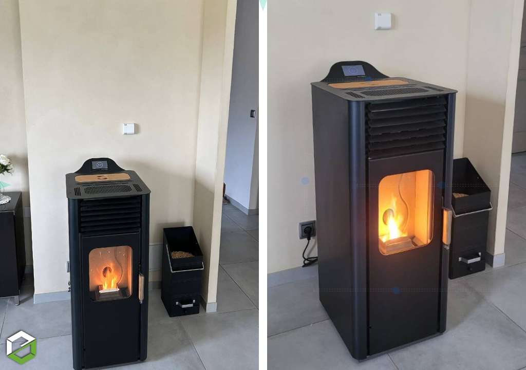 Consultez la chantier : installation d'un poêle à granulés hoben h5 classic - entreprise rge qualibois