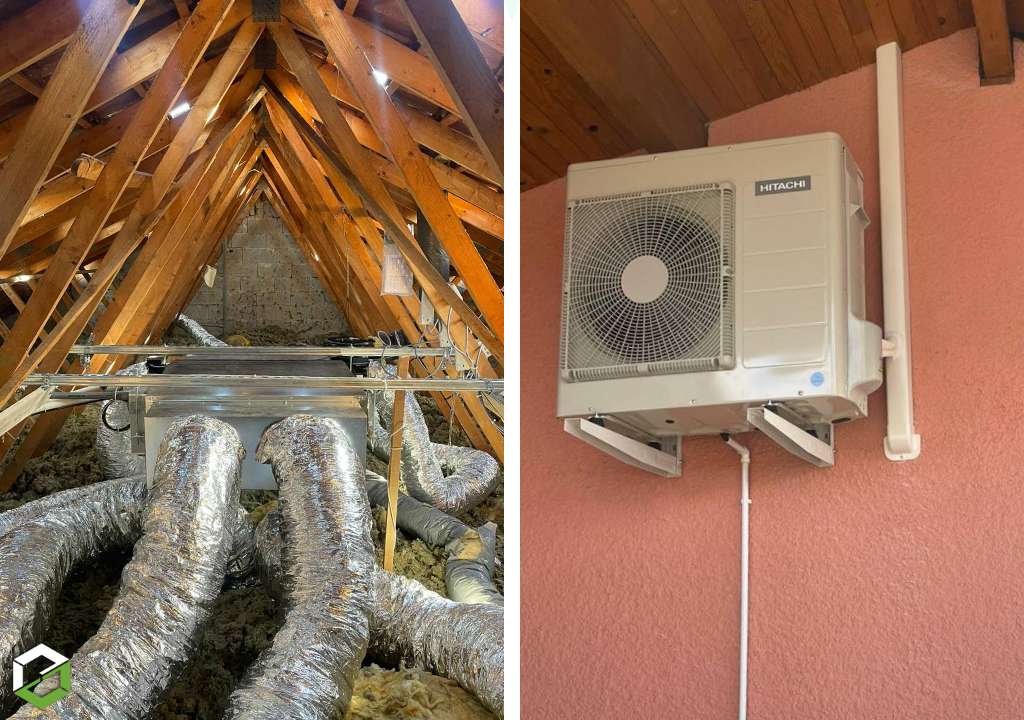 Consultez la chantier : installation d'une climatisation réversible gainable hitachi - entreprise rge qualipac