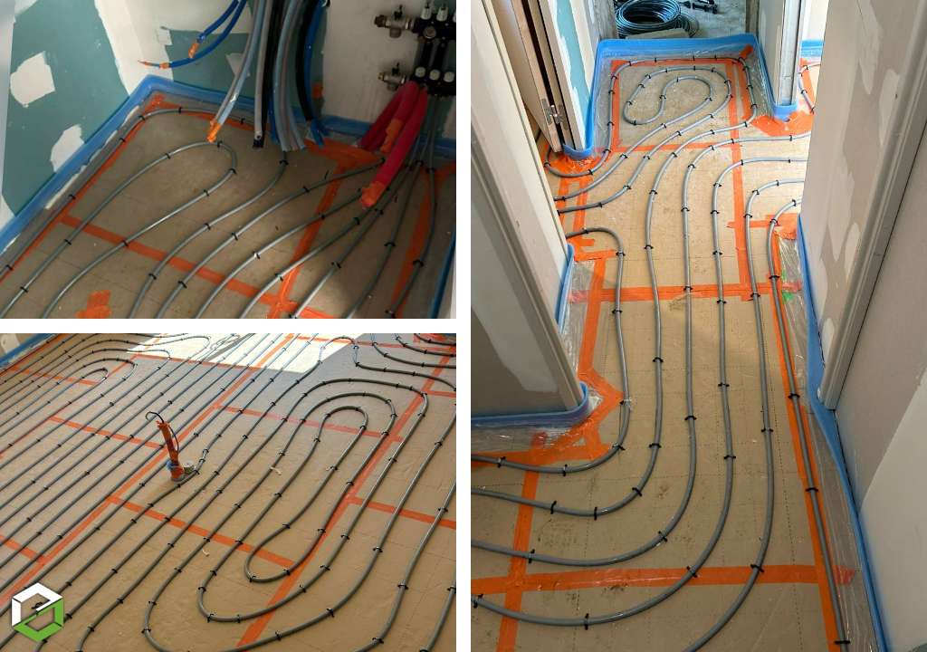 Installation d'un plancher chauffant