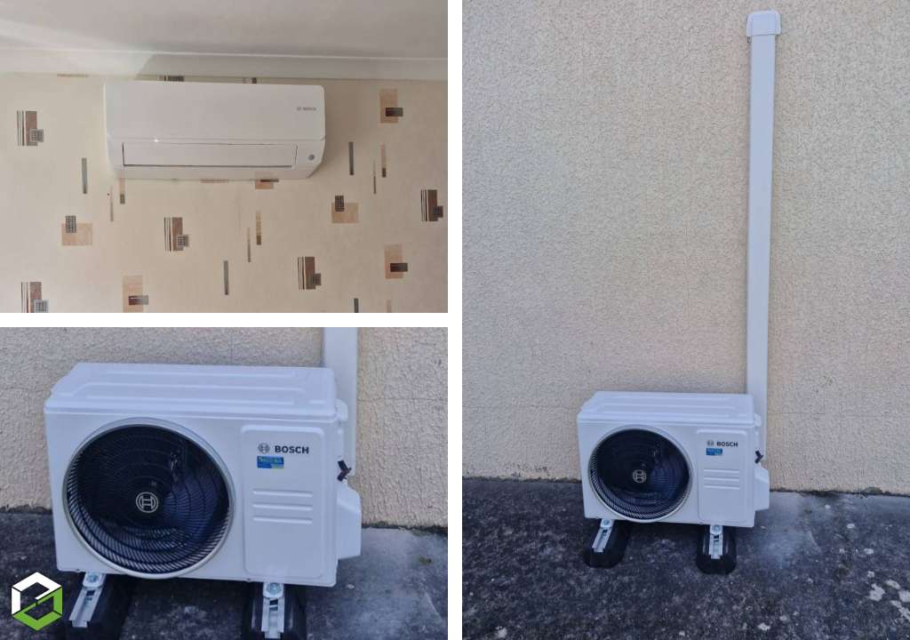 Consultez la chantier : installation d'un climatisation bosch