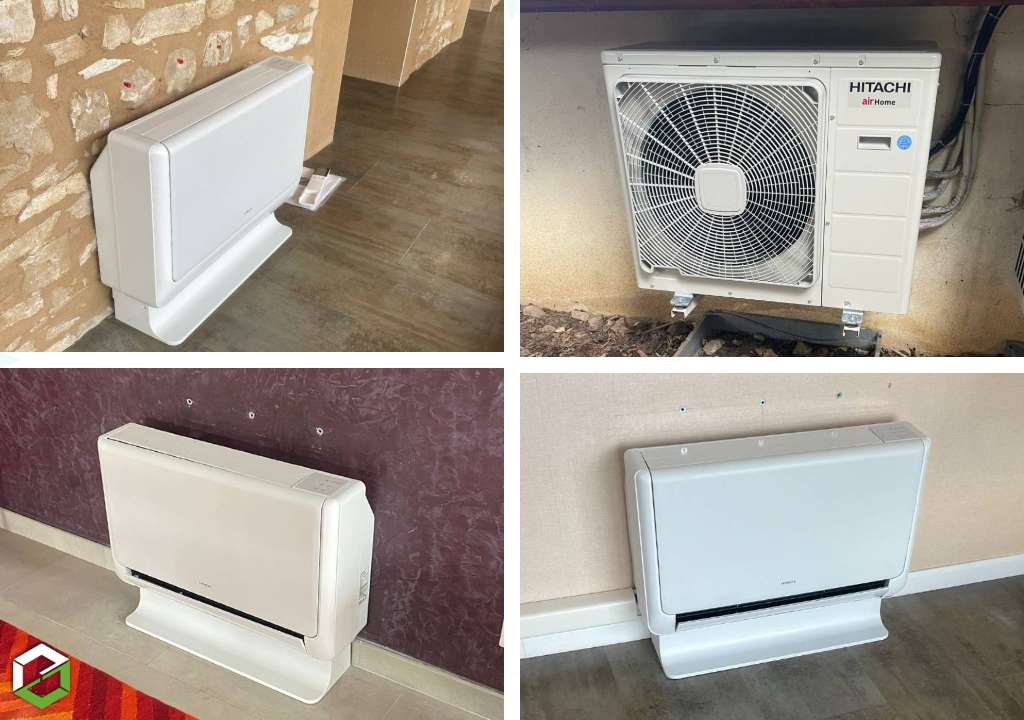 installation d'une climatisation trisplits hitachi pour 3 consoles