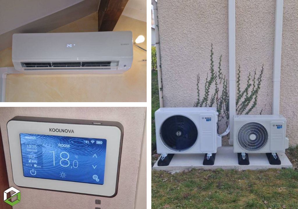 Installation d'un gainable et d'un monosplit BOSCH dans une maison 