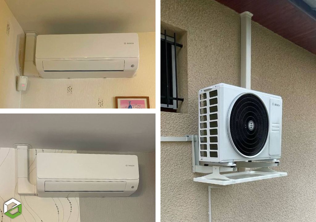 Consultez la chantier : installation d'une climatisation réversible bi split bosch