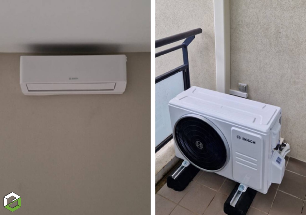 installation de climatisation réversible bosch 7000i
