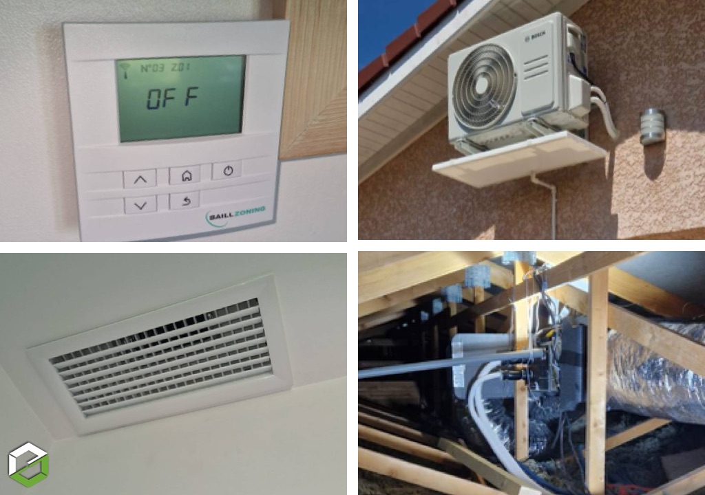 Consultez la chantier : installation d'une climatisation réversible gainable bosch 5000i + régulation zoning baillindustrie