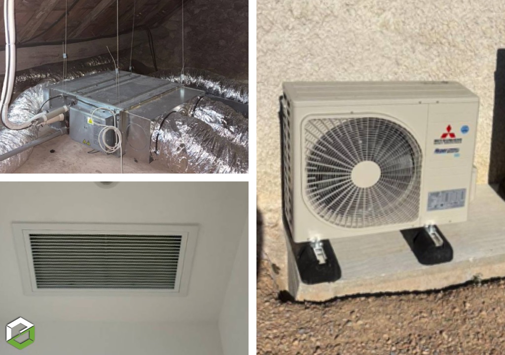 Consultez la chantier : installation de climatisation réversible miitsubishi heavy industries gainable