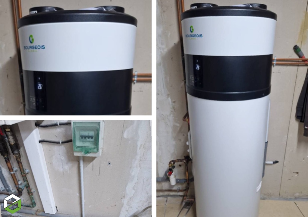 installation d'un ballon thermodynamique neptuo et d'un anti tartre edya calc