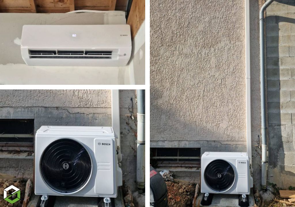 Consultez la chantier : installateur de climatisation réversible bosch 6000i 