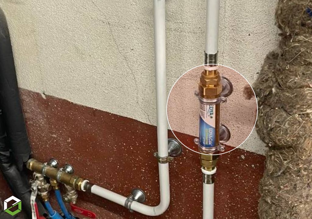 Consultez la chantier : installation d'un système anti calcaire edya calc 