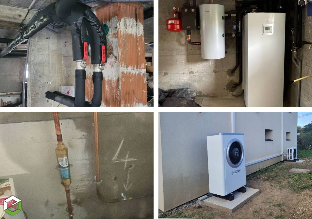 installation d'une pompe à chaleur bosch 7000 dans une maison individuelle