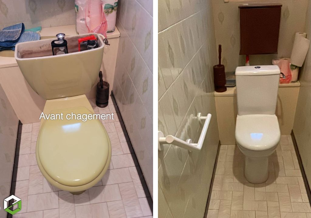 installation d'un wc pmr surélevé geberit