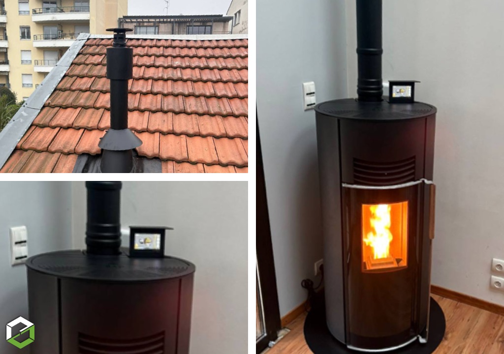 Installation d'un poele H6 Eclipse + fumisterie