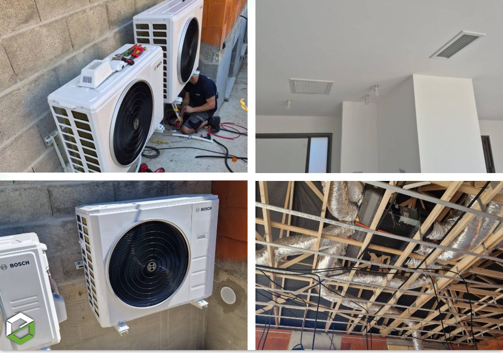 Consultez la chantier : installation de pompes à chaleur air air gainables bosch dans une maison neuve