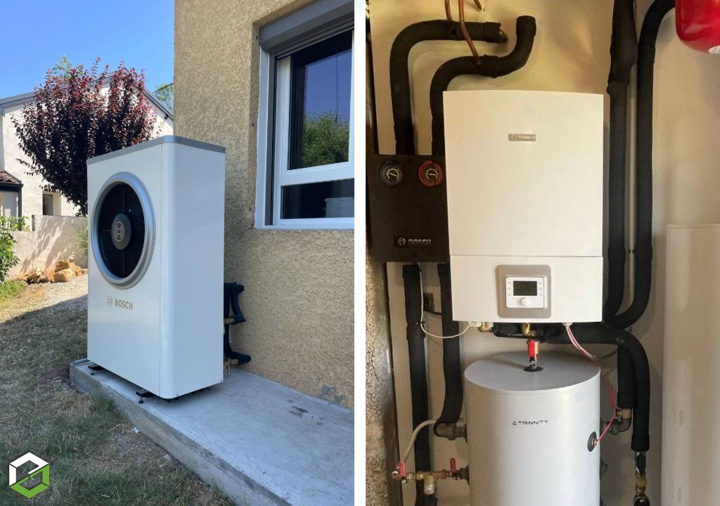 Consultez la chantier : installation de pompes à chaleur air/eau bosch 7000aw