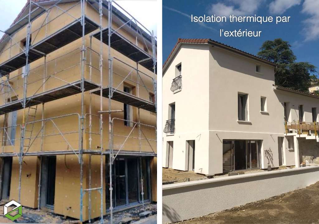 réalisation d'une isolation thermique par l'extérieur (ite) isolant biosourcé sur fibre de bois - entreprise rge qualibat