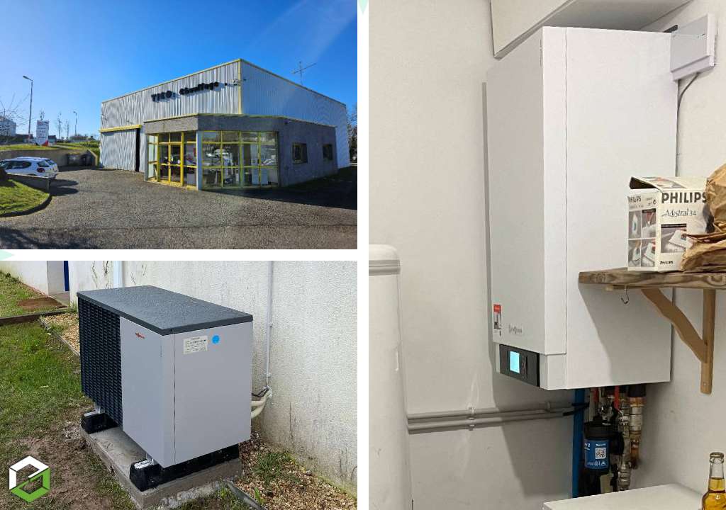 Consultez la chantier : remplacement d'une pac par une pompe à chaleur aérothermique viessmann vitocal 200s 4kw à combrit -entreprise rge