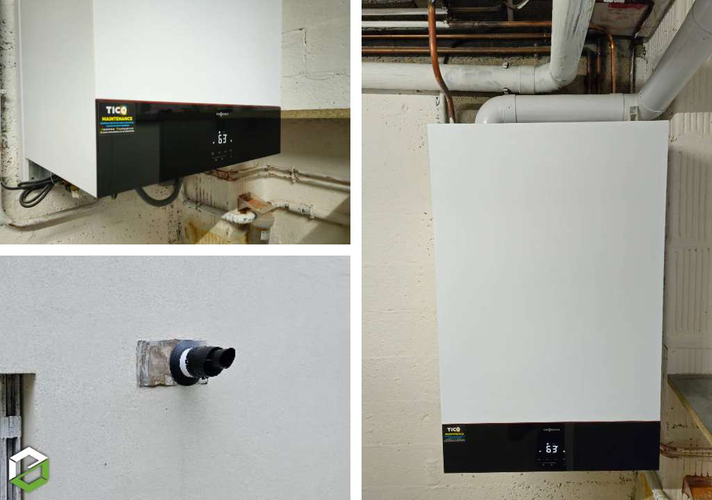 Installation d'une chaudière gaz VIESSMANN VITODENS 111W en remplacement d'une chaudière basse température