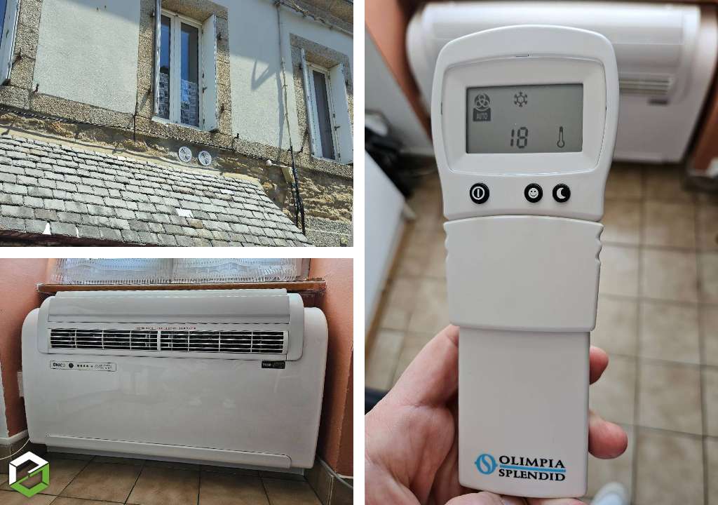 Consultez la chantier : installation d'une climatisation monobloc unico olimpia splendid - entreprise rge