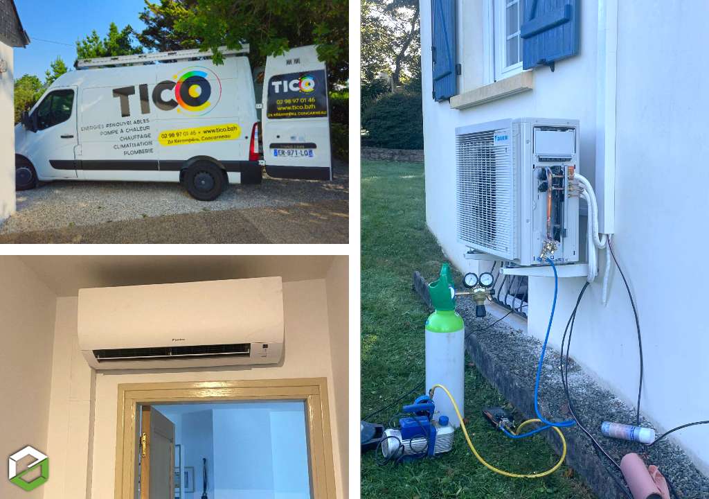 Consultez la chantier : installation d'une climatisation réversible mutisplit daikin de 6,8 kw - entreprise rge qualipac