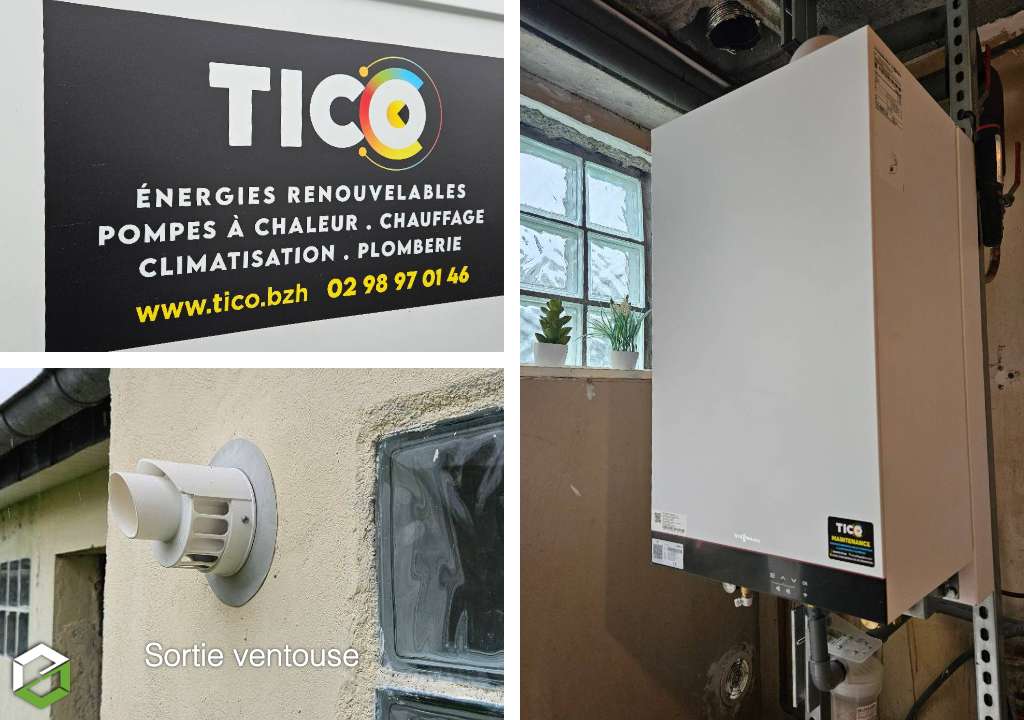 Consultez la chantier : installation d’une chaudière gaz condensation viessmann vitodens 050w