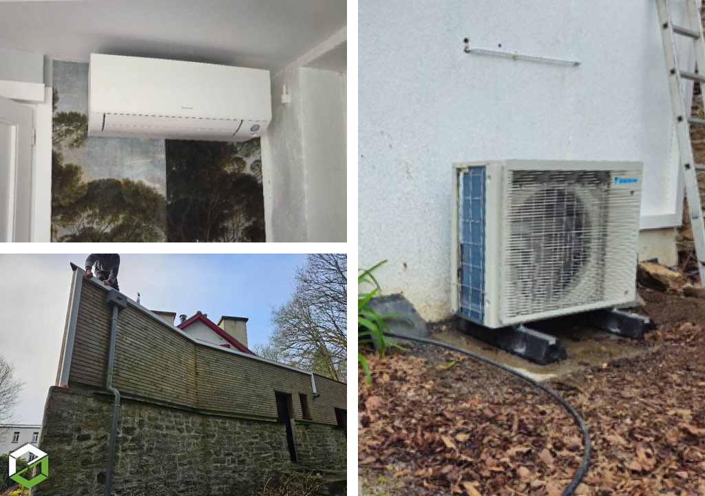 Consultez la chantier : installation d'une climatisation réversible mutisplit daikin de 9kw - entreprise rge