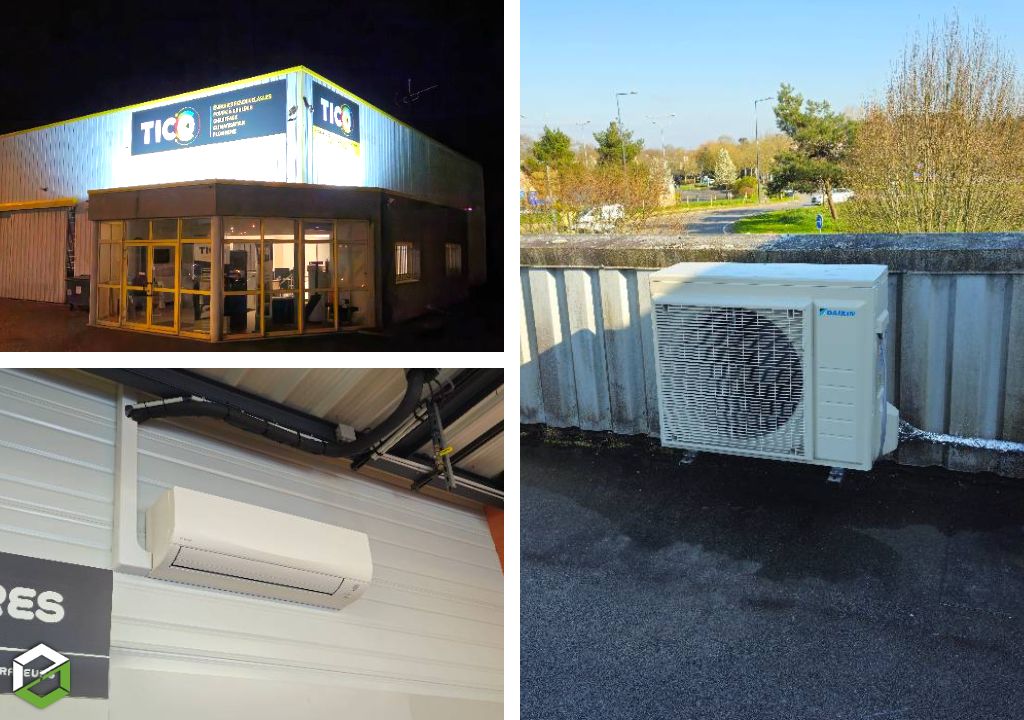 Consultez la chantier : installation de 2 climatisations reversibles daikin sensira dans un local professionnel