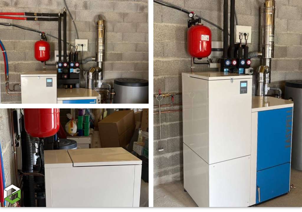 Installation d'une chaudière à granulés de bois Easypell - RGE Qualibois eau-Finistère (29)