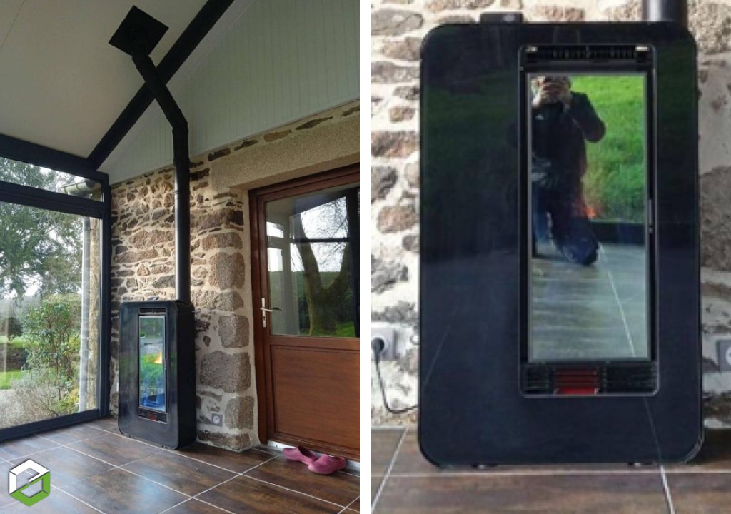 Ets Les Chauffagistes Bretons : Installation et création de conduit pour un poêle à granules - Installateur RGE Qualibois