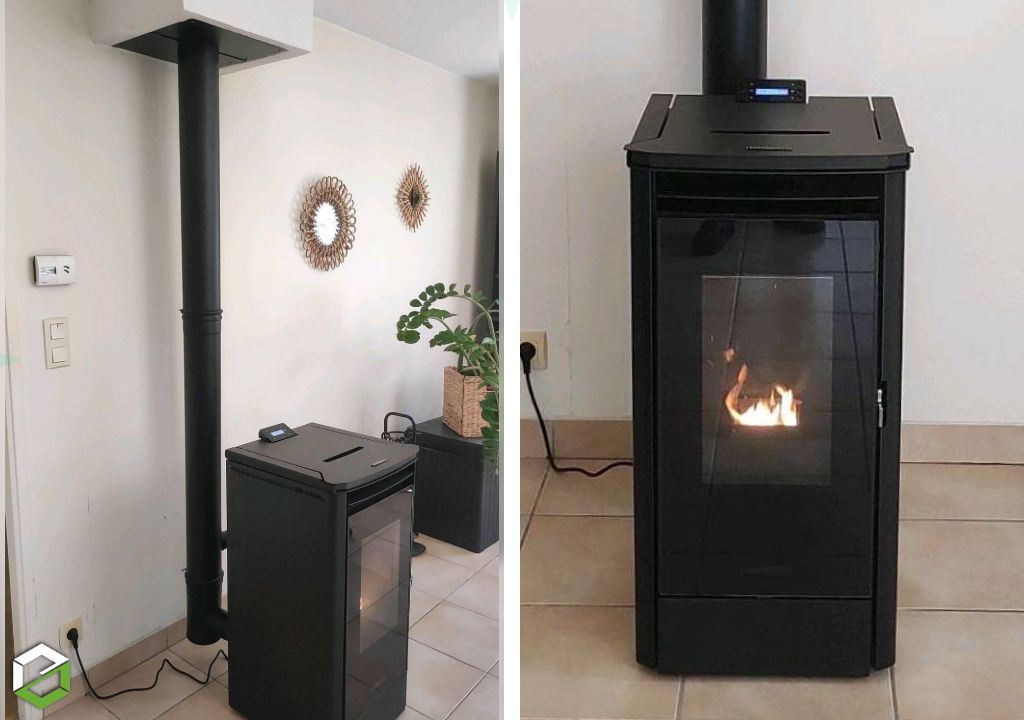 Ets Les Chauffagistes Bretons : Installation d'un poêle à granulés Thermorossi - Installateur RGE Qualibois