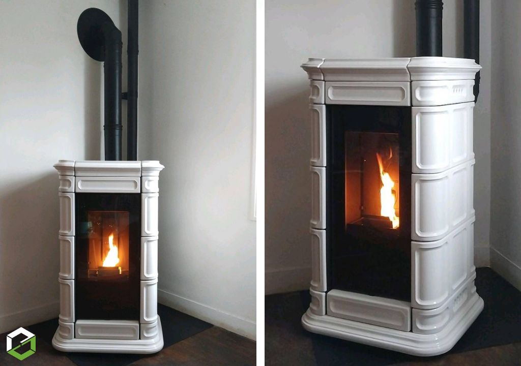 Ets Les Chauffagistes Bretons : Mise en place d'un poêle à granulés canalisable Thermorossi - RGE Qualibois 